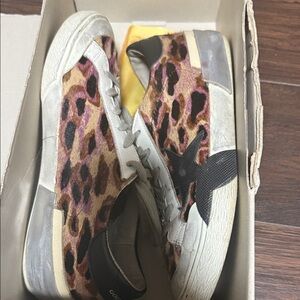 Golden Goose Leopard Print Sneakers